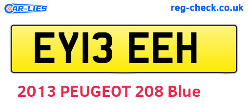 EY13EEH are the vehicle registration plates.