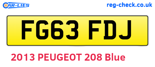 FG63FDJ are the vehicle registration plates.