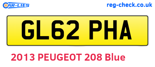GL62PHA are the vehicle registration plates.