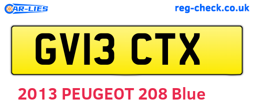 GV13CTX are the vehicle registration plates.