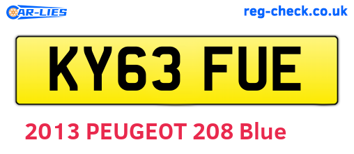 KY63FUE are the vehicle registration plates.