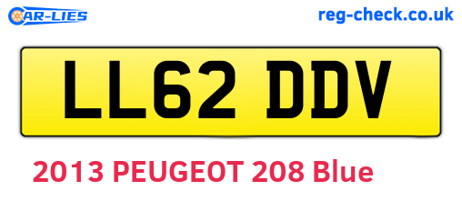 LL62DDV are the vehicle registration plates.