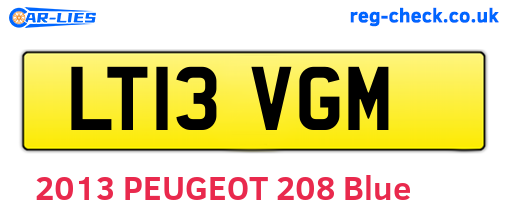 LT13VGM are the vehicle registration plates.