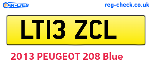 LT13ZCL are the vehicle registration plates.