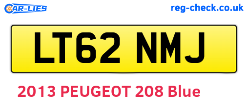LT62NMJ are the vehicle registration plates.
