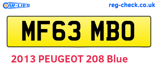 MF63MBO are the vehicle registration plates.
