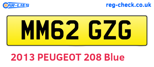 MM62GZG are the vehicle registration plates.