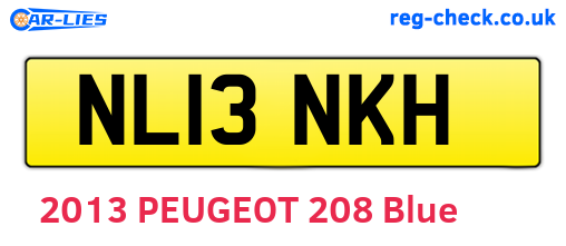 NL13NKH are the vehicle registration plates.