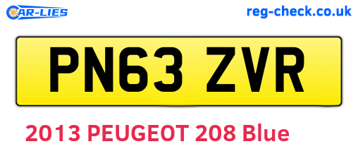 PN63ZVR are the vehicle registration plates.