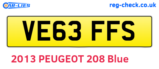 VE63FFS are the vehicle registration plates.
