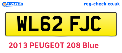 WL62FJC are the vehicle registration plates.