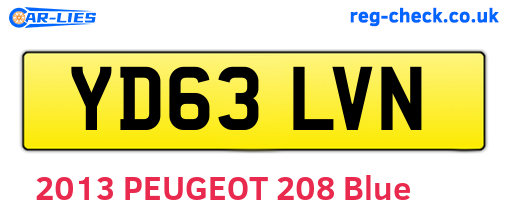 YD63LVN are the vehicle registration plates.