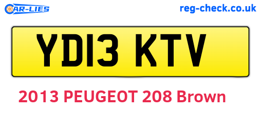 YD13KTV are the vehicle registration plates.
