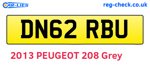 DN62RBU are the vehicle registration plates.