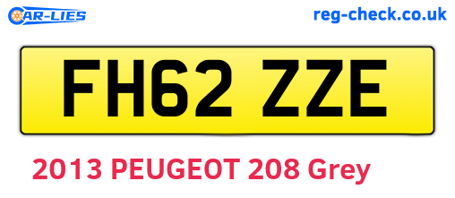 FH62ZZE are the vehicle registration plates.