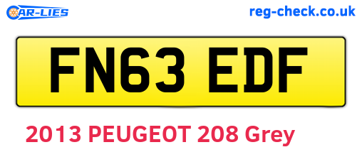 FN63EDF are the vehicle registration plates.