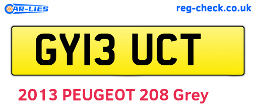 GY13UCT are the vehicle registration plates.