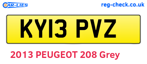 KY13PVZ are the vehicle registration plates.