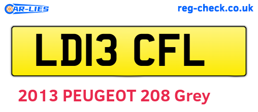 LD13CFL are the vehicle registration plates.