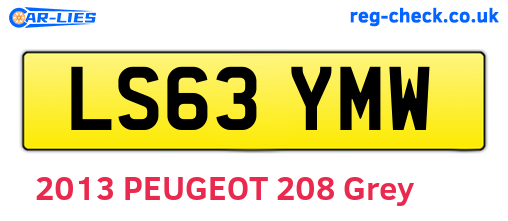 LS63YMW are the vehicle registration plates.