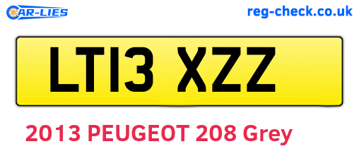 LT13XZZ are the vehicle registration plates.