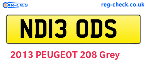 ND13ODS are the vehicle registration plates.