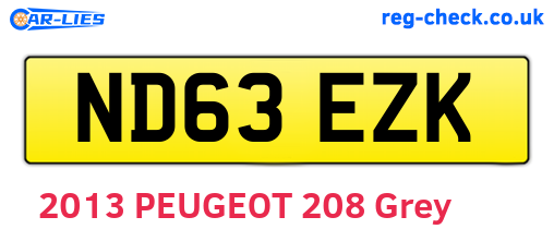 ND63EZK are the vehicle registration plates.