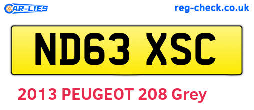 ND63XSC are the vehicle registration plates.