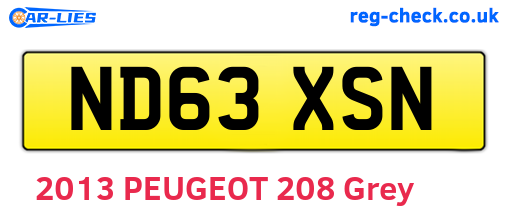 ND63XSN are the vehicle registration plates.