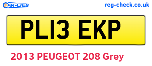PL13EKP are the vehicle registration plates.