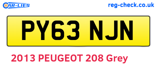 PY63NJN are the vehicle registration plates.