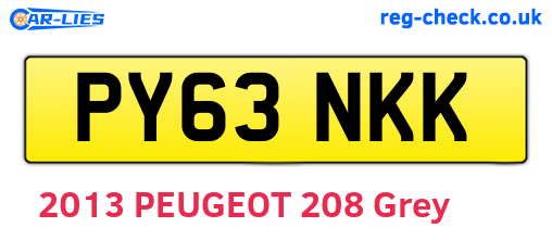 PY63NKK are the vehicle registration plates.