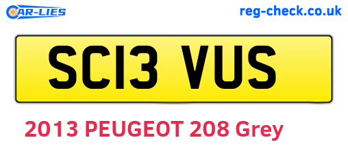 SC13VUS are the vehicle registration plates.