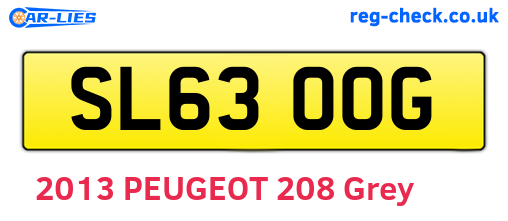 SL63OOG are the vehicle registration plates.