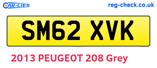 SM62XVK are the vehicle registration plates.