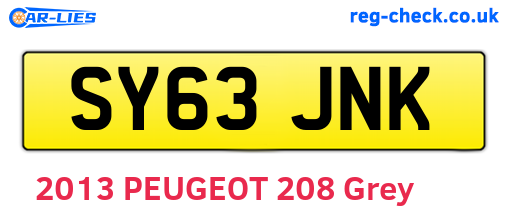 SY63JNK are the vehicle registration plates.