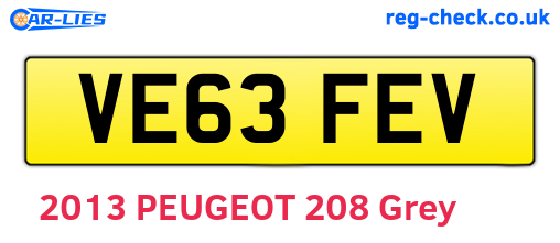 VE63FEV are the vehicle registration plates.