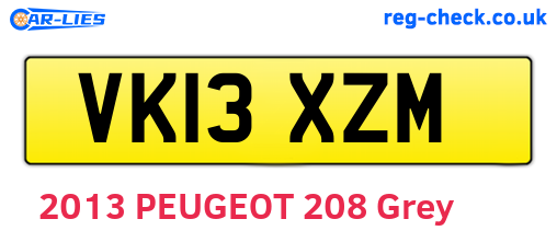VK13XZM are the vehicle registration plates.