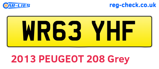 WR63YHF are the vehicle registration plates.