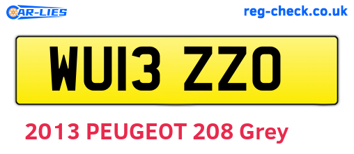 WU13ZZO are the vehicle registration plates.