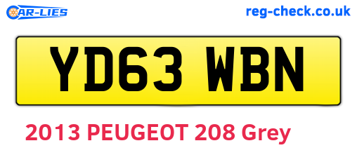 YD63WBN are the vehicle registration plates.