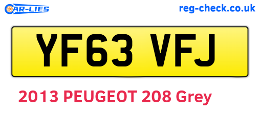 YF63VFJ are the vehicle registration plates.
