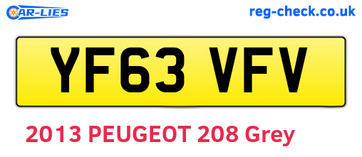 YF63VFV are the vehicle registration plates.