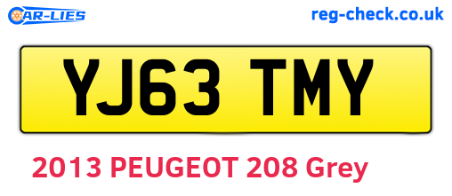 YJ63TMY are the vehicle registration plates.