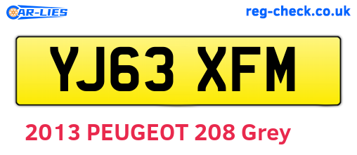 YJ63XFM are the vehicle registration plates.