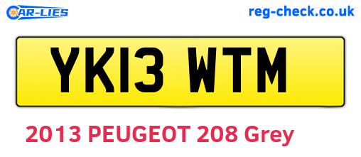 YK13WTM are the vehicle registration plates.