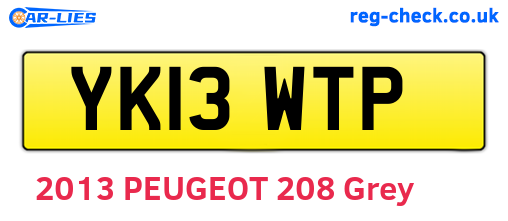 YK13WTP are the vehicle registration plates.