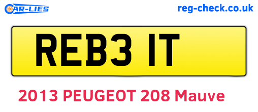 REB31T are the vehicle registration plates.