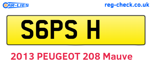 S6PSH are the vehicle registration plates.