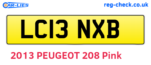 LC13NXB are the vehicle registration plates.